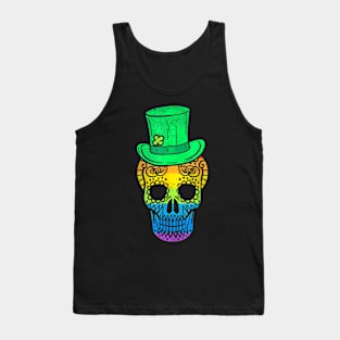 Irish Gay Pride Sugar Skull LGBT  St Patricks Day Tank Top